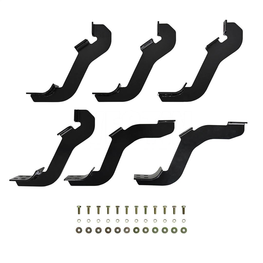 Westin 22-2265 Premier Oval Nerf Step Bar Mount Kit; Black Powdercoat; For Super Crew Cab;