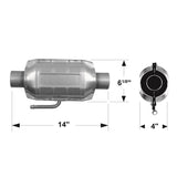 Flowmaster Catalytic Converters 2200124 Universal Catalytic Converter