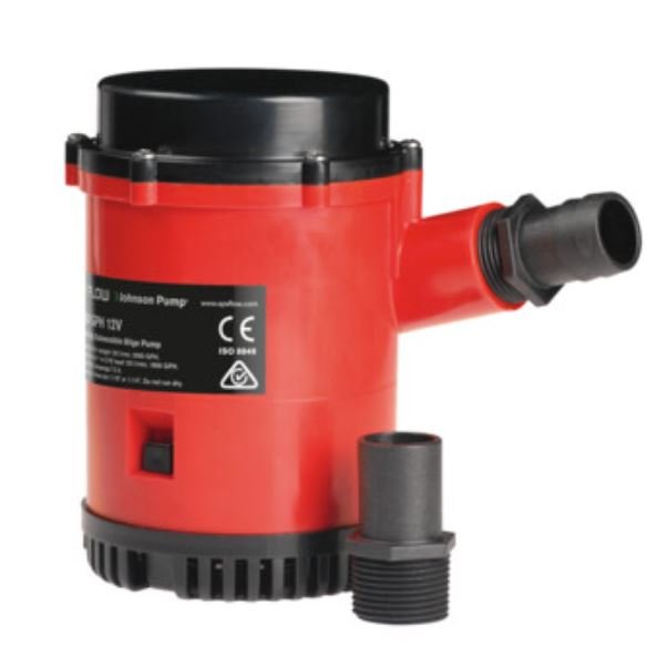 JOHNSON PUMP 22004 HD BILGE PUMP 2200GPH 12V NO SWITCH