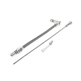 B&M 22166 Auto Transmission Dipstick & Tube - Billet Aluminum/Stainless Steel Braided