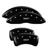 MGP Caliper Covers 22208SMGPBK Set of 4: Black finish, Silver MGP