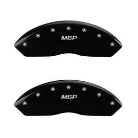 MGP Caliper Covers 22210SMGPBK Set of 4: Black finish, Silver MGP