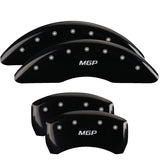 MGP Caliper Covers 22227SMGPBK Set of 4: Black finish, Silver MGP