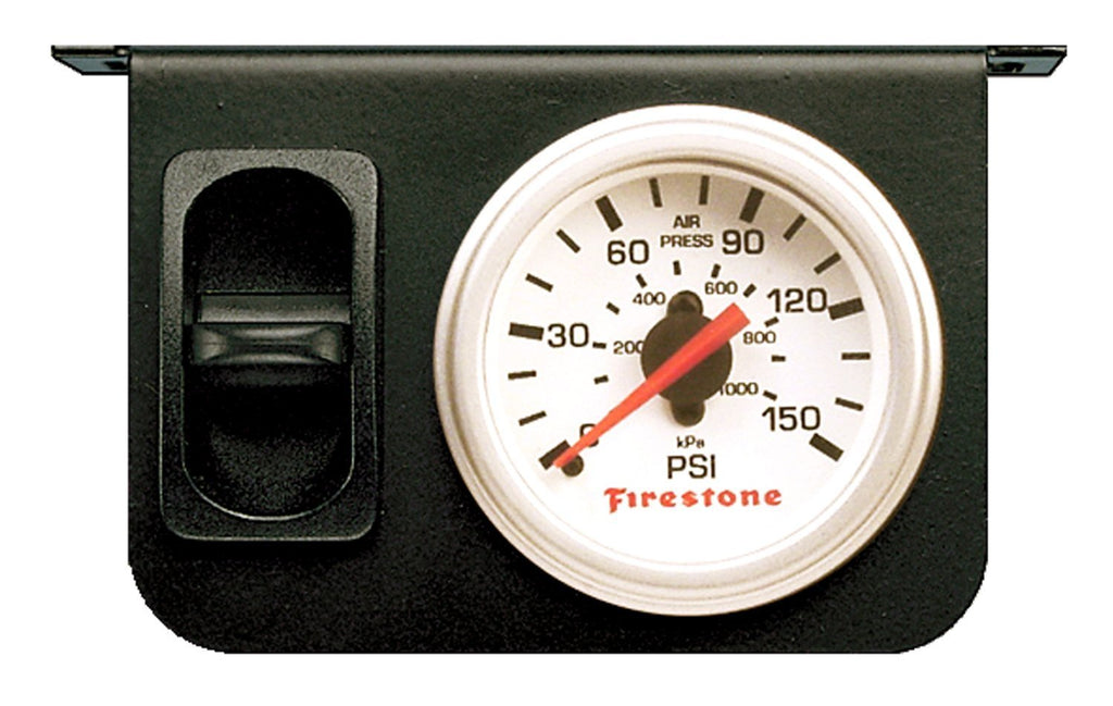 Firestone Ride-Rite 2229 Metal Single Electric White Gauge