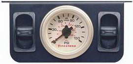 Firestone Ride-Rite 2260 Metal Dual Electric White Gauge