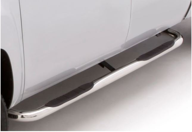 Lund 22683782 3 In Round Bent Nerf Bars; Stainless Steel; Polished