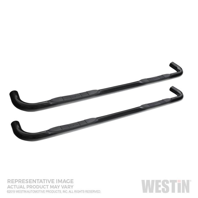 Westin 23-4125 E-Series 3 Round Nerf Step Bars; Black;
