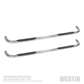 Westin 23-4130 E-Series 3 Round Nerf Step Bars; Stainless Steel;