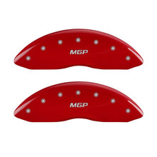 Load image into Gallery viewer, MGP Caliper Covers 23005SMGPRD Set of 4: Red finish, Silver MGP