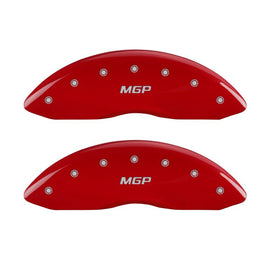 MGP Caliper Covers 23005SMGPRD Set of 4: Red finish, Silver MGP