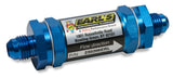 Earl's Performance 230204ERL Fuel Filter w/ Screen Type Element - 85 Micron - 4 AN Male Inlet & Outlet - Blue