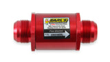 Earl's Performance 230216ERL Fuel Filter w/ Screen Type Element - 85 Micron - 16 AN Male Inlet & Outlet - Red