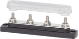 BLUE SEA 2307-BSS BUSBAR 4 X 1/4IN-20 COMMON BUS W/CV