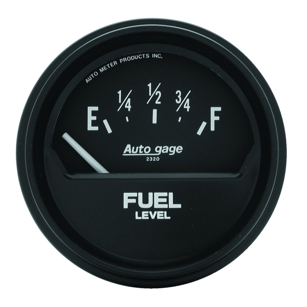 AutoMeter 2315 GAUGE, FUEL LEVEL, 2 5/8" , 73OE TO 10OF, ELEC, BLACK, AUTOGAGE