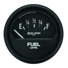 Load image into Gallery viewer, AutoMeter 2315 GAUGE, FUEL LEVEL, 2 5/8" , 73OE TO 10OF, ELEC, BLACK, AUTOGAGE