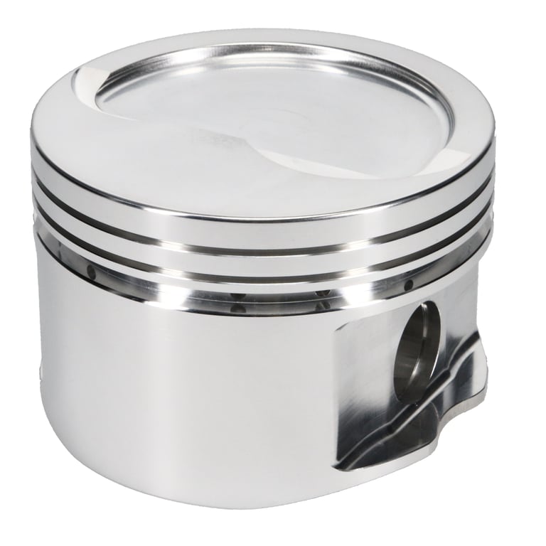 JE Pistons 232456 Piston Set, 2618, Inv Dome/Dish, 4.350 Bore, 2.058 CD, 0.990 Pin, Set of 8.