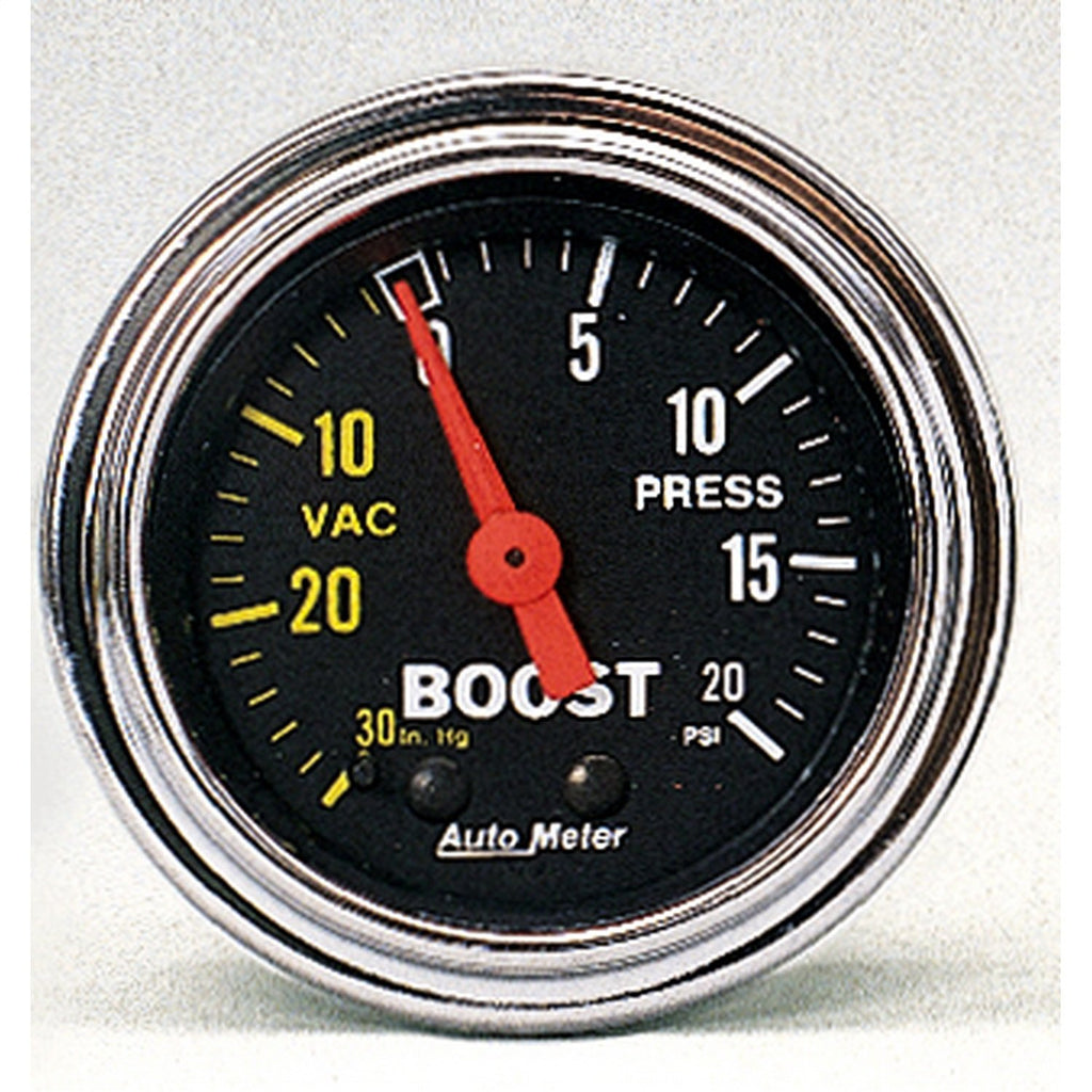 AutoMeter 2401 Traditional incandescent lighting illuminates around the perimeter of the dial