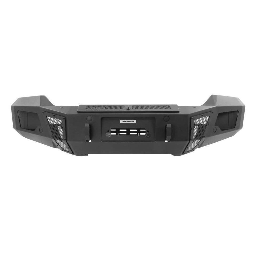 Go Rhino 24180T Strong steel replacement bumper protects winch and vehicle