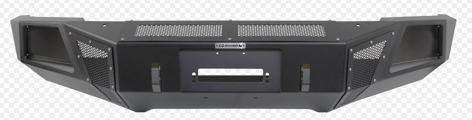 Go Rhino 24295T Strong steel replacement bumper protects winch and vehicle