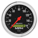 AutoMeter 2489 Traditional incandescent lighting illuminates around the perimeter of the dial