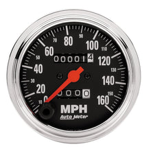 Load image into Gallery viewer, AutoMeter 2494 GAUGE, SPEEDOMETER, 3 3/8" , 160MPH, MECHANICAL, TRADITIONAL CHROME