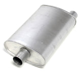 Hedman Hedders 25580 2-1/2 in. Inlet/Outlet Turbo Muffler; 18 in. Long; 10 in. Wide; 4-1/2 in. Tall
