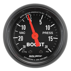AutoMeter 2601 Traditional incandescent lighting illuminates around the perimeter of the dial