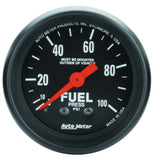 AutoMeter 2612 Traditional incandescent lighting illuminates around the perimeter of the dial