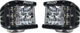 RIGID Industries 262213 D-SS PRO Side Shooter, Spot Optic, Surface Mount, Black Housing, Pair