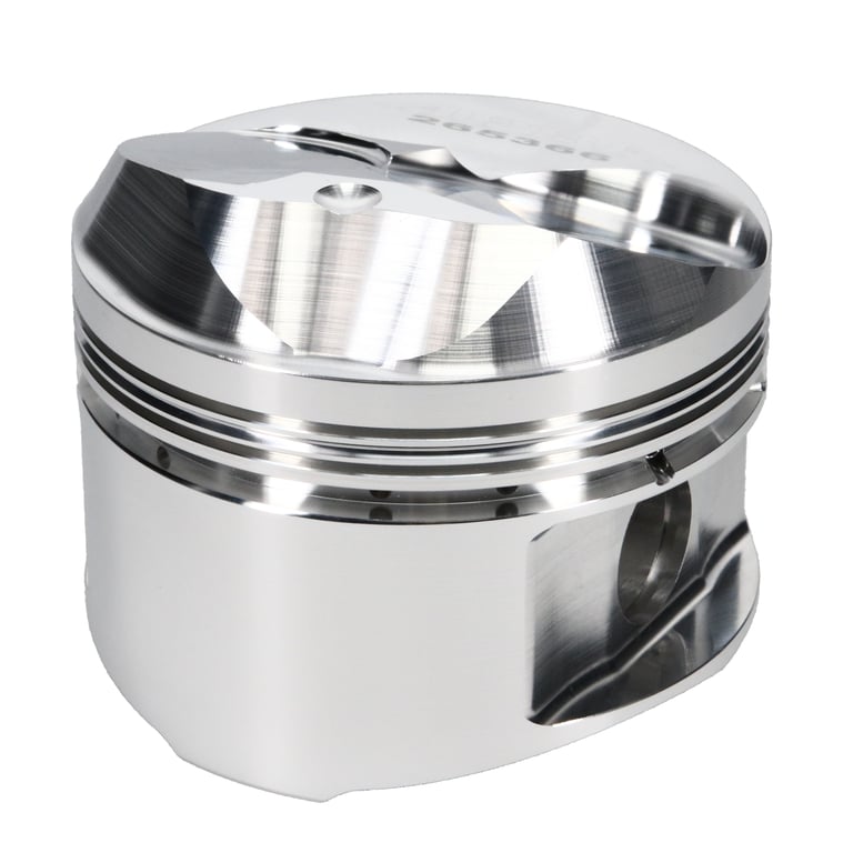 JE Pistons 265366 Piston Set, 2618, Dome, 4.310 Bore, 1.765 CD, 0.990 Pin, Set of 8.