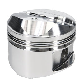 JE Pistons 265366 Piston Set, 2618, Dome, 4.310 Bore, 1.765 CD, 0.990 Pin, Set of 8.