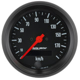 AutoMeter 2687-M Traditional incandescent lighting illuminates around the perimeter of the dial