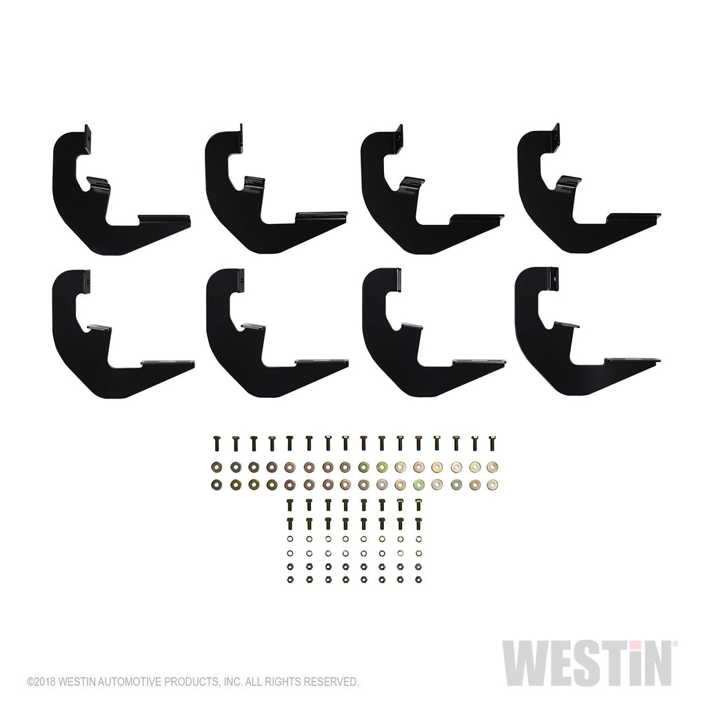 Westin 27-2255 Running Board Mount Kit; Black; For Double Cab;