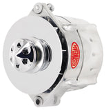 Powermaster Performance 27295 Smooth Look™ Alternator; 12si; 100 Amp; 75 Idle; 1V; Baffle And Cone; Polished;