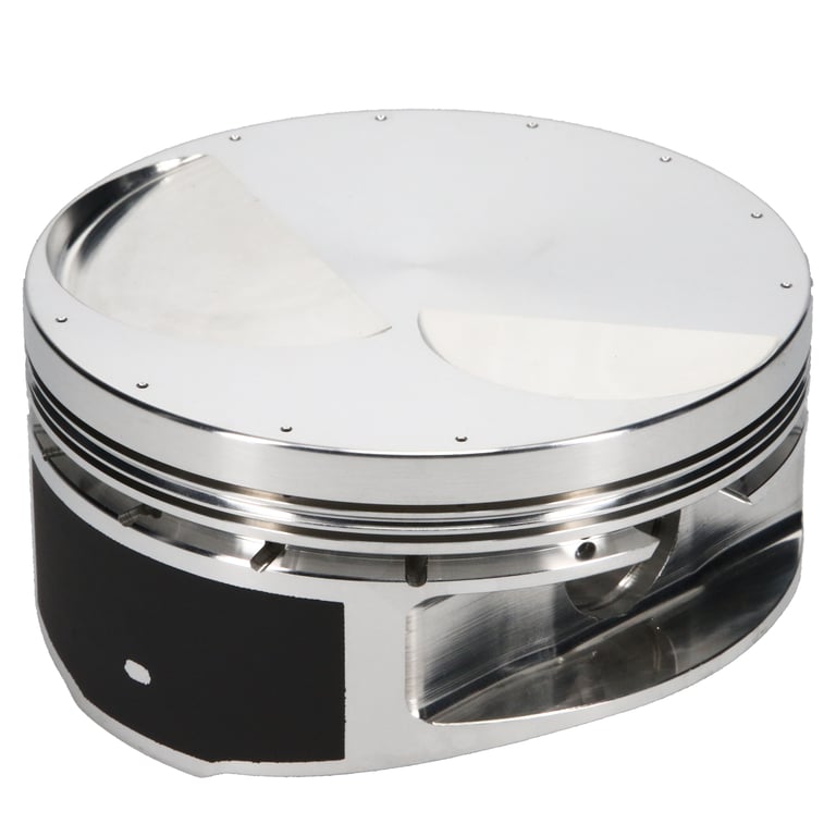 JE Pistons 280263 Piston Set, 2618, Flat Top, 4.600 Bore, 1.120 CD, 0.990 Pin, Set of 8.