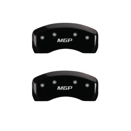 MGP Caliper Covers 28171SMGPBK Set of 4: Black finish, Silver MGP