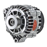 Powermaster Performance 282081 Alternator; CS130D; Offset Left; 120 Amp.; 95 Idle; 6 Groove Pulley; Polished;