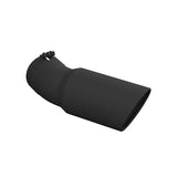 MBRP Exhaust T5154BLK Tip. 6in OD. 5in Inlet. 15.5in Length. 30° Bend. Black-Coated Stainless Steel.