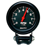 AutoMeter 2892 Traditional incandescent lighting illuminates around the perimeter of the dial