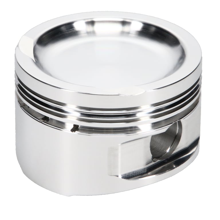 JE Pistons 295751 Piston Set, 2618, Inv Dome/Dish, 2.874 Bore, 1.028 CD, 0.708 Pin Dia, Set of 4.
