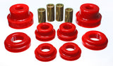 Energy Suspension 34169R Sub-Frame Bushing Set; Red; Rear; Replacement; Performance Polyurethane;