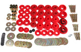 Energy Suspension 34173R Body Mount Set; Incl. Hardware; Red;