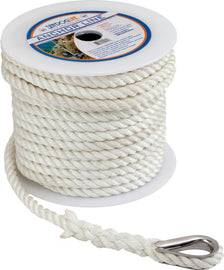 SEA DOG 301110150WH-1 TWISTED NYLON ANCHOR LINE 3/8'