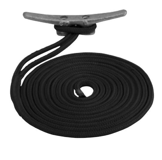 SEA DOG 302110015BK-1 DOUBLE BRAIDED NYLON DOCK LINE