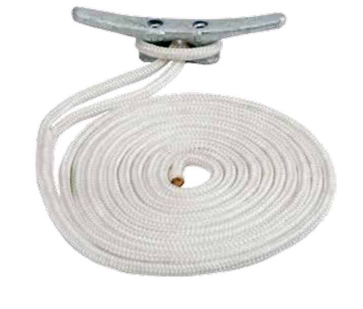SEA DOG 302112025WH-1 DOUBLE BRAIDED NYLON DOCK LINE