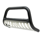 Westin 32-3645 Ultimate Bull Bar; 3 in. Dia.; Black Steel; w/Stainless Steel Skid Plate;