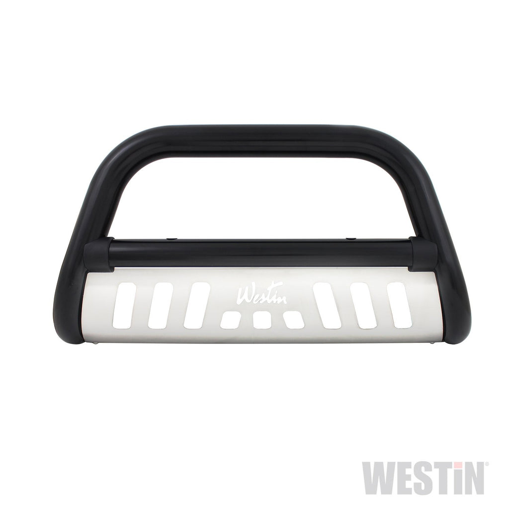 Westin 32-3885 Ultimate Bull Bar; 3 in. Dia.; Black Steel; w/Stainless Steel Skid Plate;