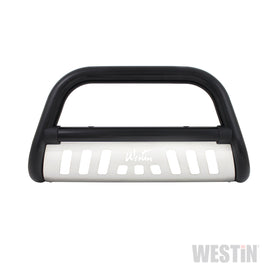 Westin 32-3885 Ultimate Bull Bar; 3 in. Dia.; Black Steel; w/Stainless Steel Skid Plate;