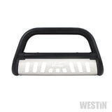 Westin 32-3885 Ultimate Bull Bar; 3 in. Dia.; Black Steel; w/Stainless Steel Skid Plate;