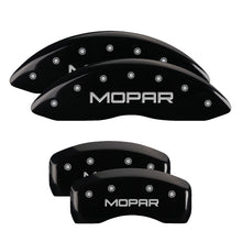 Load image into Gallery viewer, MGP Caliper Covers 32003SMOPBK Set of 4: Black finish, Silver MOPAR